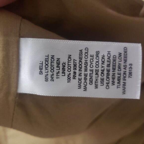 ANA Women's Plus Size Blazer XXL Tan Preppy Office Professional Business Linen - Picture 13 of 14